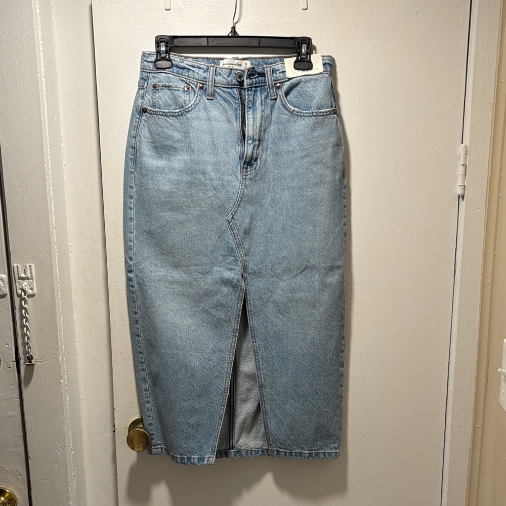 Abercrombie & Fitch Light Blue Denim Skirt